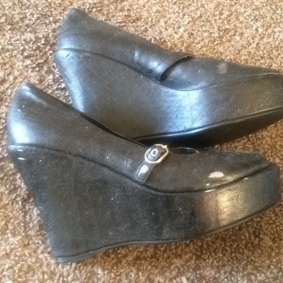 Peep toe Maryjane Wedges - Picture 4 of 6